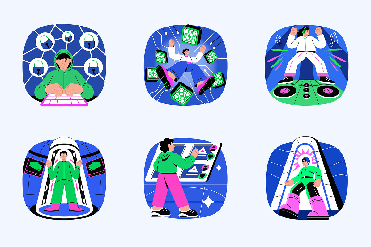Metaverse Technology Illustration, a Technology Illustration by Creative Stall (Photo 9 of 9)