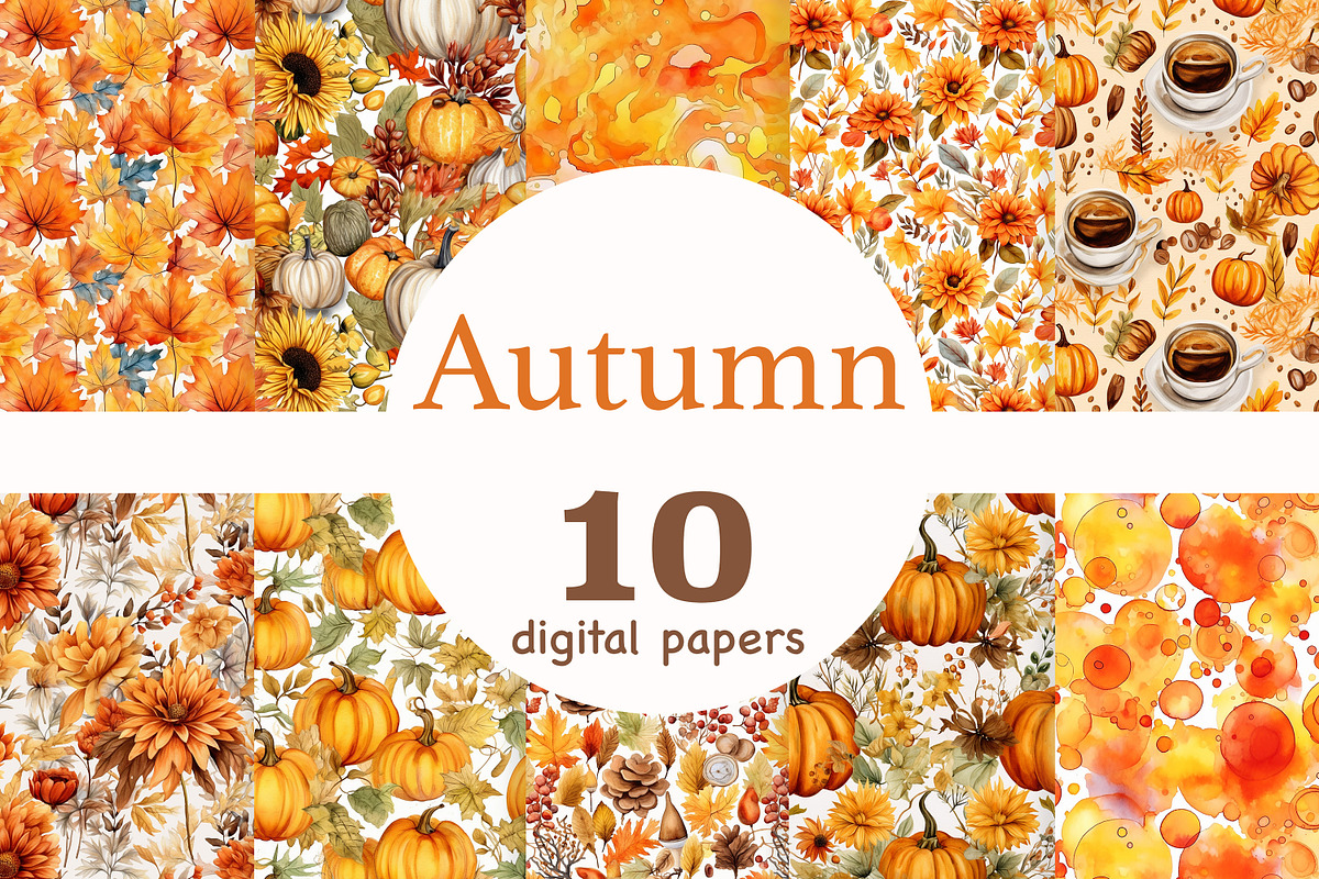 Autumn Seamless Paper, a Pattern Graphic by GlamArtZhanna (Photo 1 of 3)