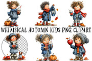 Whimsical Autumn Kids PNG Clipart, a Seasonal Illustration by OK Design (Thumbnail 2 of 6)