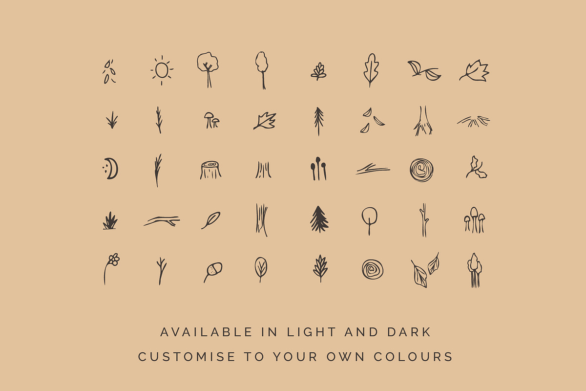 Woodland Icons Illustrations Forest, an Outline Icon by CreativeWilderness (Photo 3 of 11)