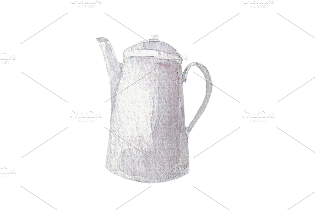 Watercolor kitchenware set, an Illustration by My watercolor shop (Photo 5 of 7)