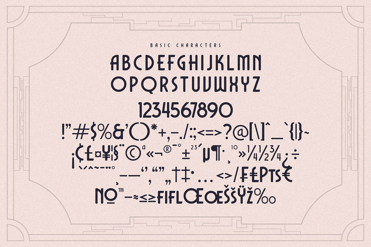 Dechor Rothen Modern Art Deco Font, a Sans Serif Font by Storytype Studio (Photo 13 of 15)