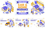 Car Home Insurance Services Concepts, a Finance Illustration by TAlex (Thumbnail 1 of 6)