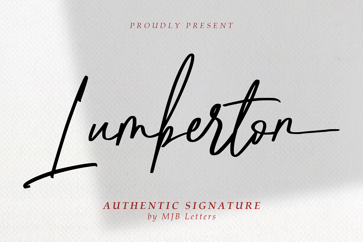 Lumberton - Authentic Signature, a Handwritten Font by MJB Letters (Photo 4 of 11)