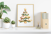 Watercolor Neutral Christmas Clipart, an Illustration by Canvas Craft (Thumbnail 7 of 8)