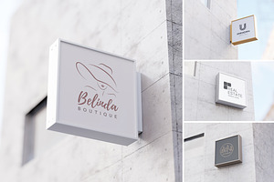 Square Sign Mockups