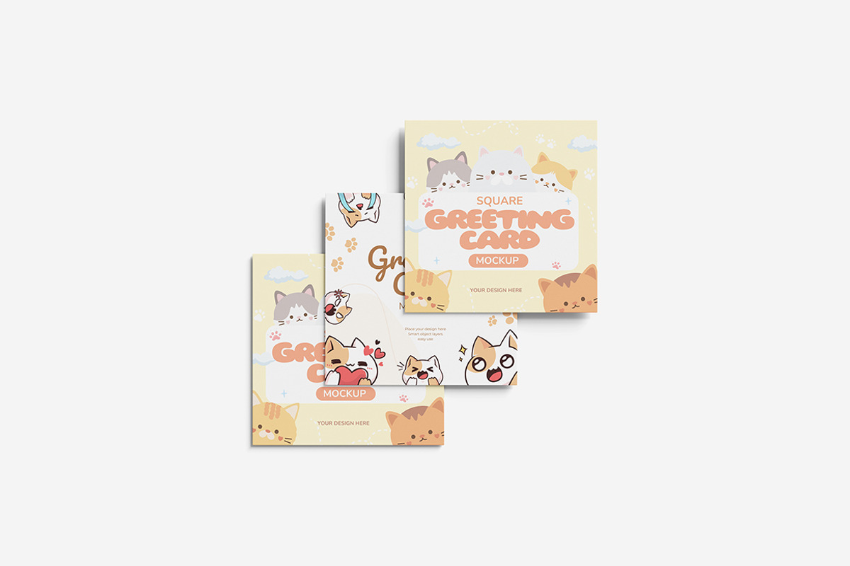 Square Greeting Card, a Product Mockup by MrLetters (Photo 2 of 5)