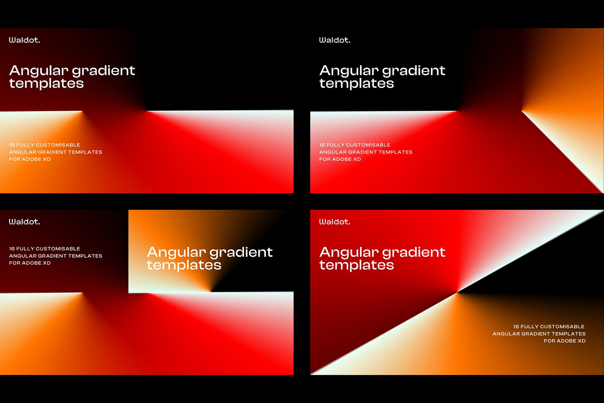 Angular gradient templates, a Texture Graphic by Waldot (Photo 4 of 6)