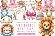 Boho baby watercolor clipart, an Illustration by CreationArt (Thumbnail 1 of 6)