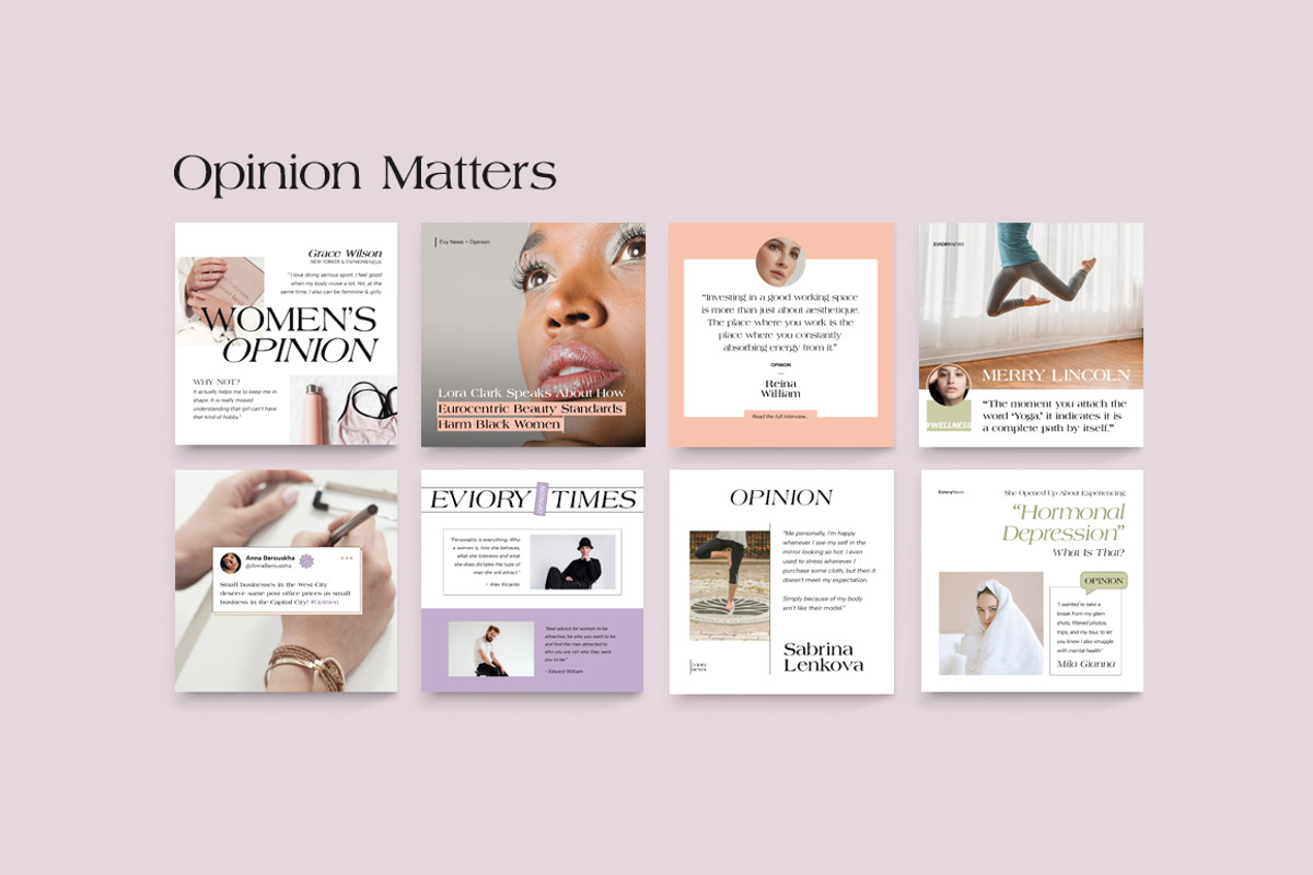 Blog & News Room Instagram CANVA PS, a Social Media Template by Eviory (Photo 9 of 26)