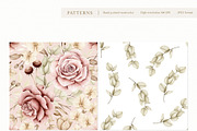 Watercolor Boho Fall Dusty Rose Set, a Decorative Illustration by Carol Lozove (Thumbnail 44 of 74)