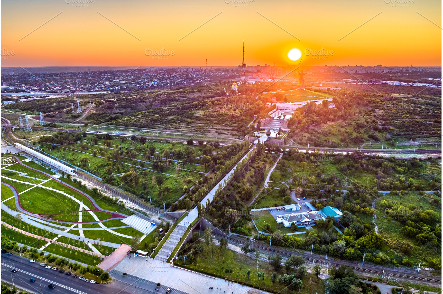 Mamayev Kurgan with the Motherland, an Architecture Photo by Leonid Andronov