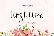 First Time Script, a Script Font by Amarlettering (Thumbnail 1 of 9)