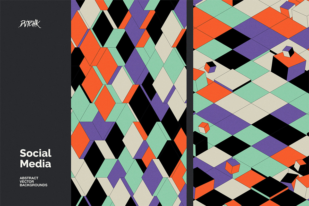 Social Media Vector Backgrounds V 02, a Background Graphic by dvtchk (Photo 7 of 10)