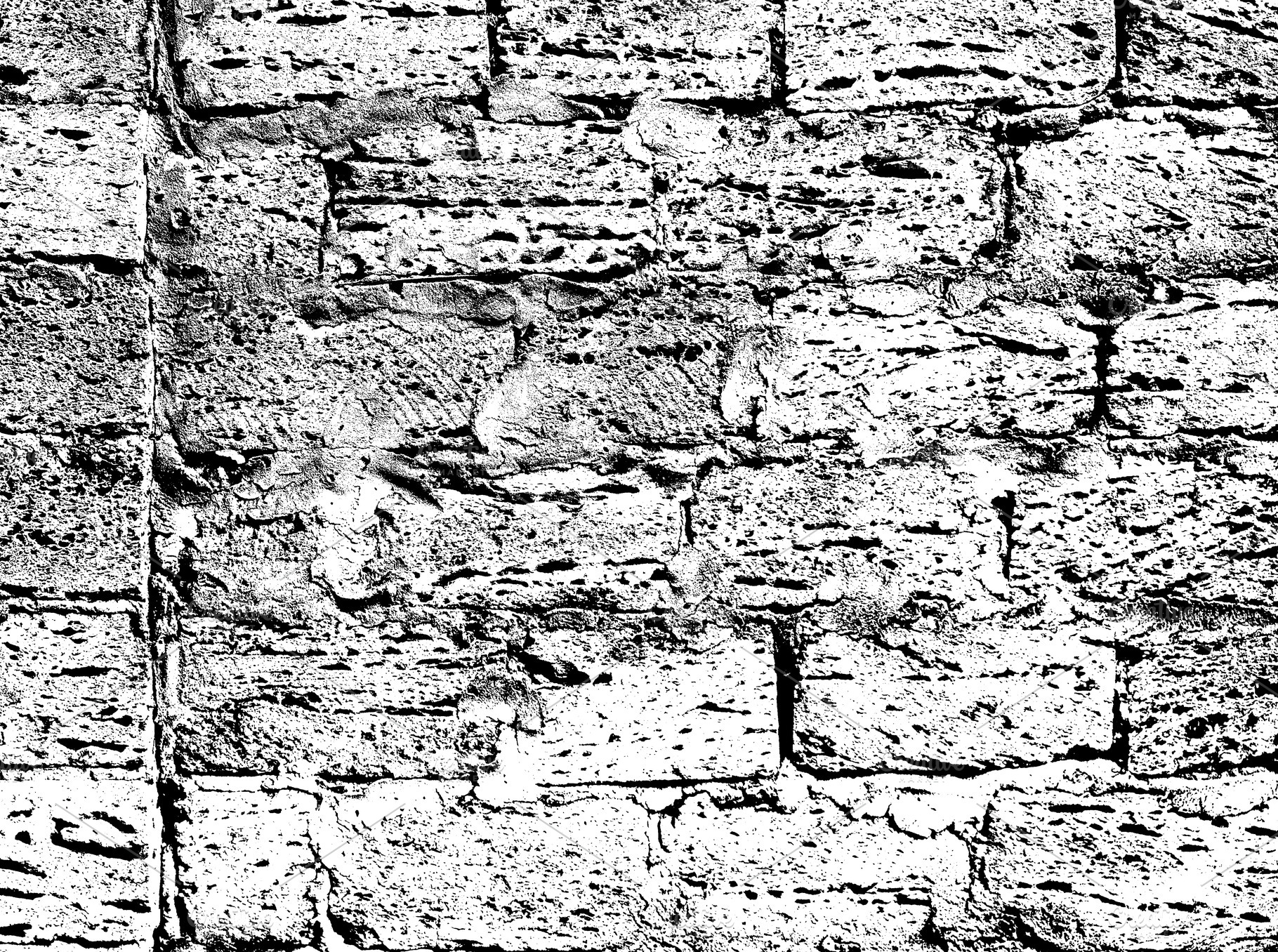 Grunge texture of old brickwork with cracks and deep seams., a Background Photo by ndanko