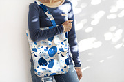 Abstract Blue Terrazzo Patterns, a Pattern Graphic by Julie&Taily (Thumbnail 4 of 9)