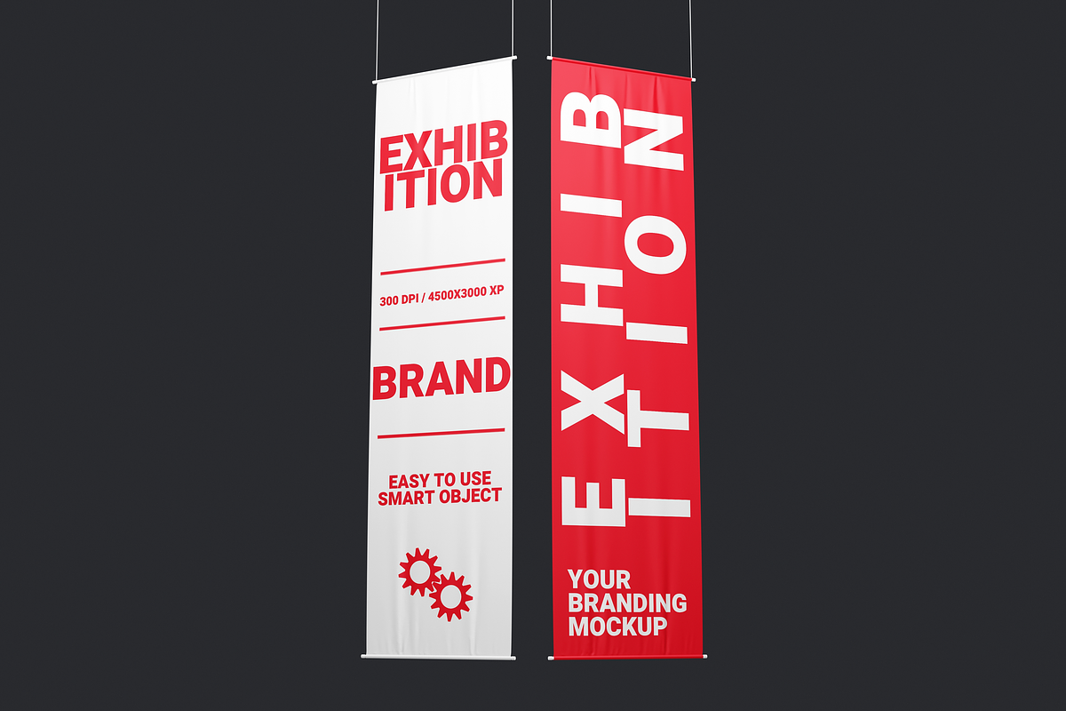 Exhibition Flag Banner Mockup, an Advertising Mockup by DSNA Mockup (Photo 2 of 5)