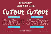 Metro Culture - Cutout Display Font, a Handwritten Font by The Native Saint Club (Thumbnail 2 of 15)