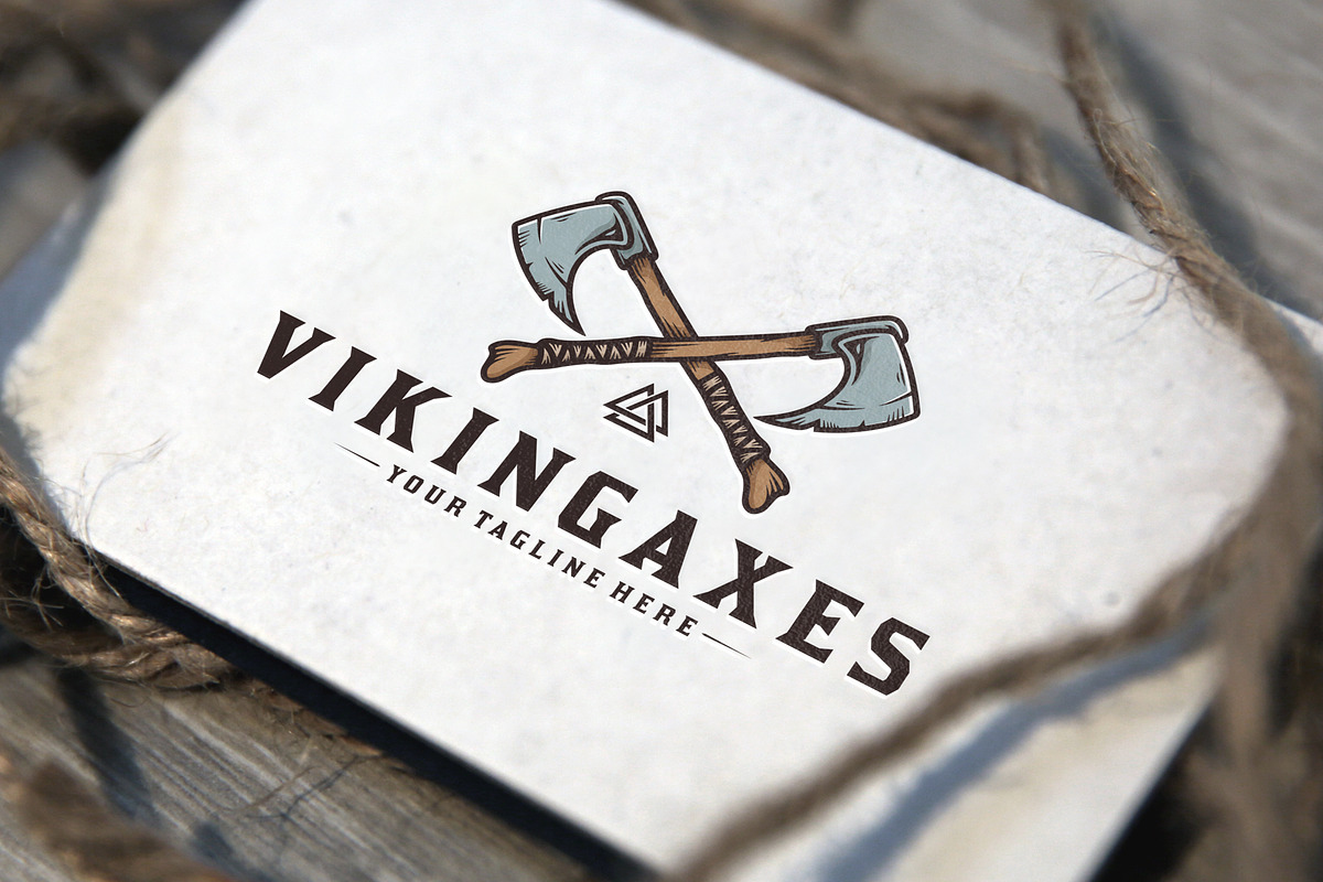 Viking Warrior Axe Logo Template, a Branding & Logo Template by vectorwithin (Photo 3 of 3)