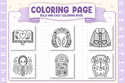 Girl Stress Relief Coloring Book, a Decorative Illustration by HueNestify (Thumbnail 2 of 4)
