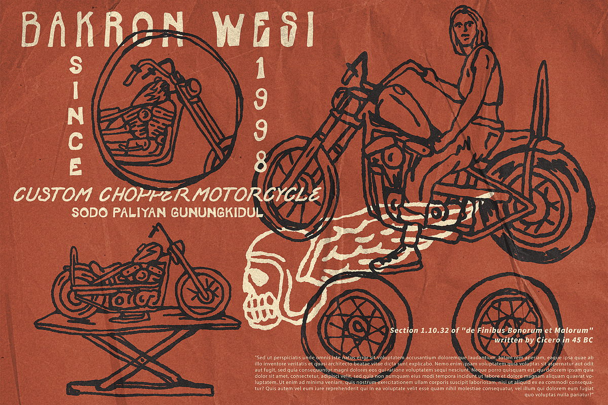 Vintage Motorcycle BRONX !!!, an Object Illustration by AROKA (Photo 3 of 11)