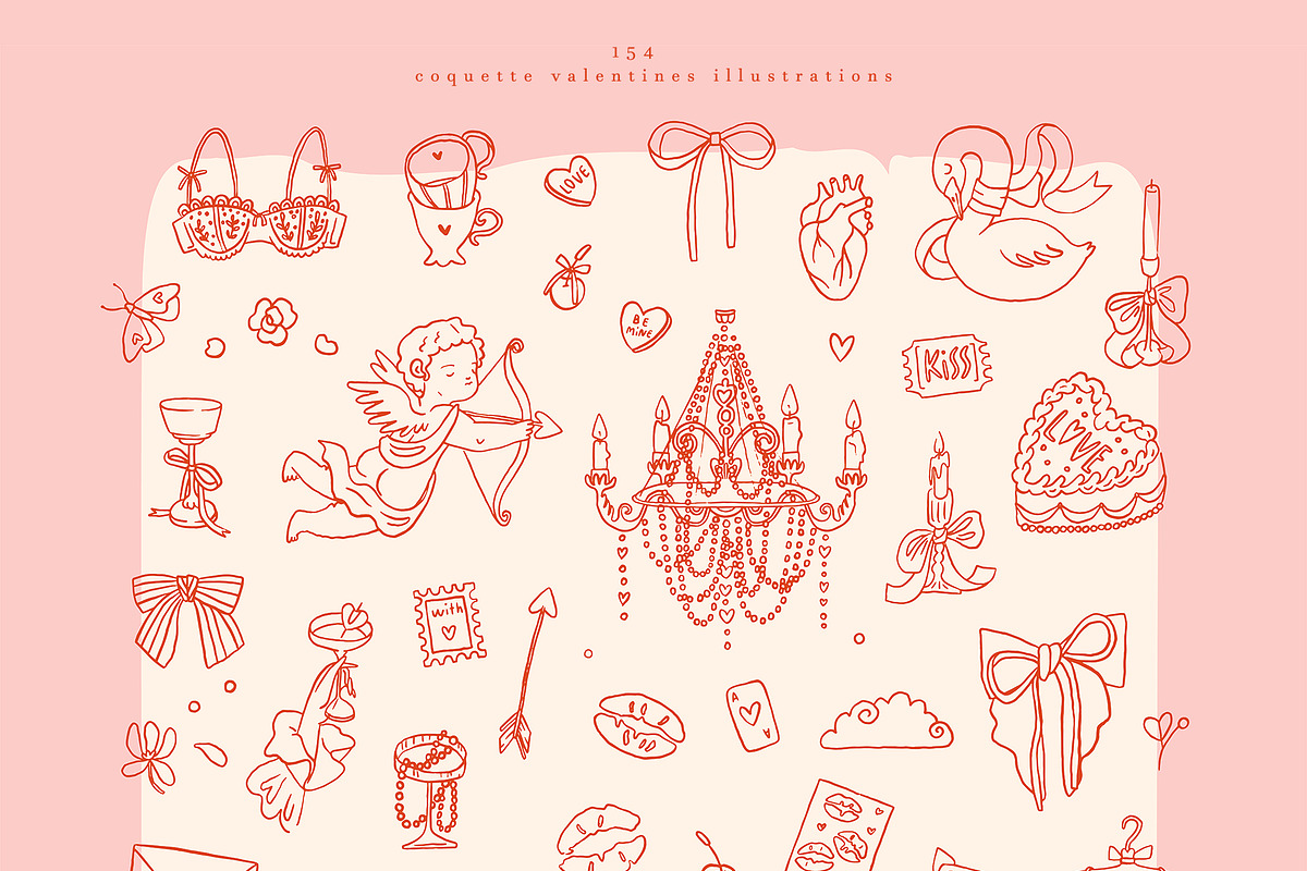 Romantic coquette bundle - 4 in 1, an Object Graphic by Cute Atelier (Photo 9 of 29)