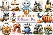 Serene Halloween Day Clipart, an Illustration by Craft Nest (Thumbnail 1 of 6)