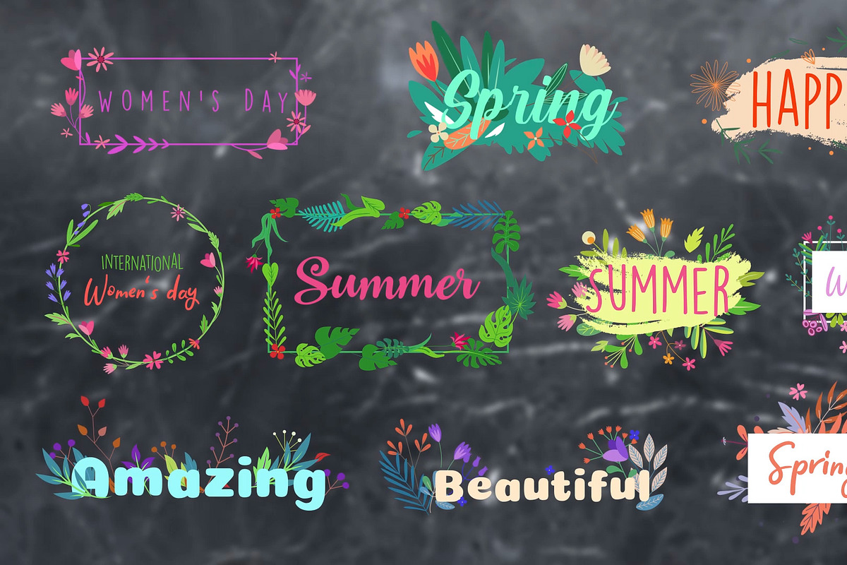 Flower Titles | Premiere Pro MOGRT, a Templates & Theme by 2dfx (Photo 1 of 2)