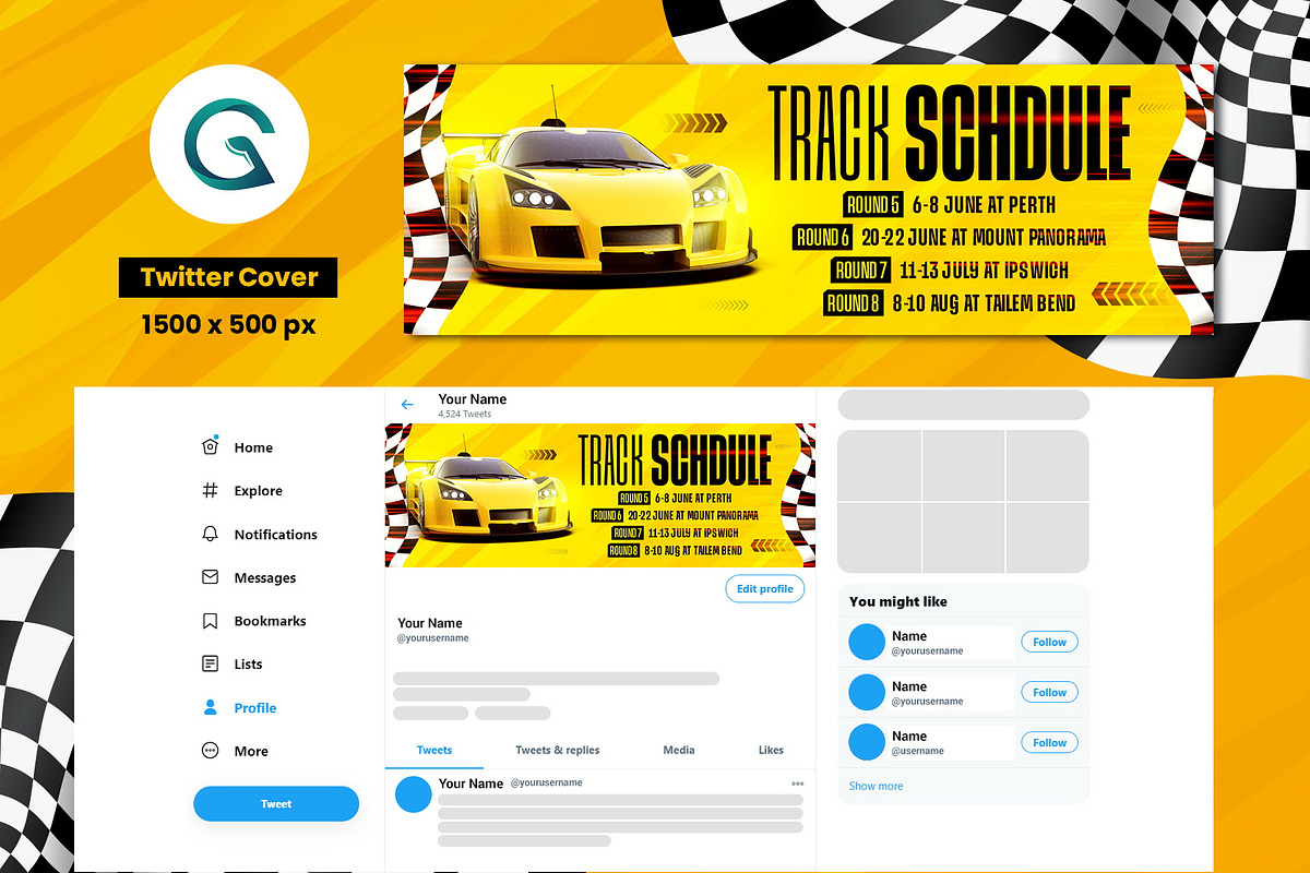 Super Car Racing Social Media Pack preview 4