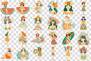 Summer Girl Clipart, a Person Illustration by DreamCafeArt (Thumbnail 5 of 7)