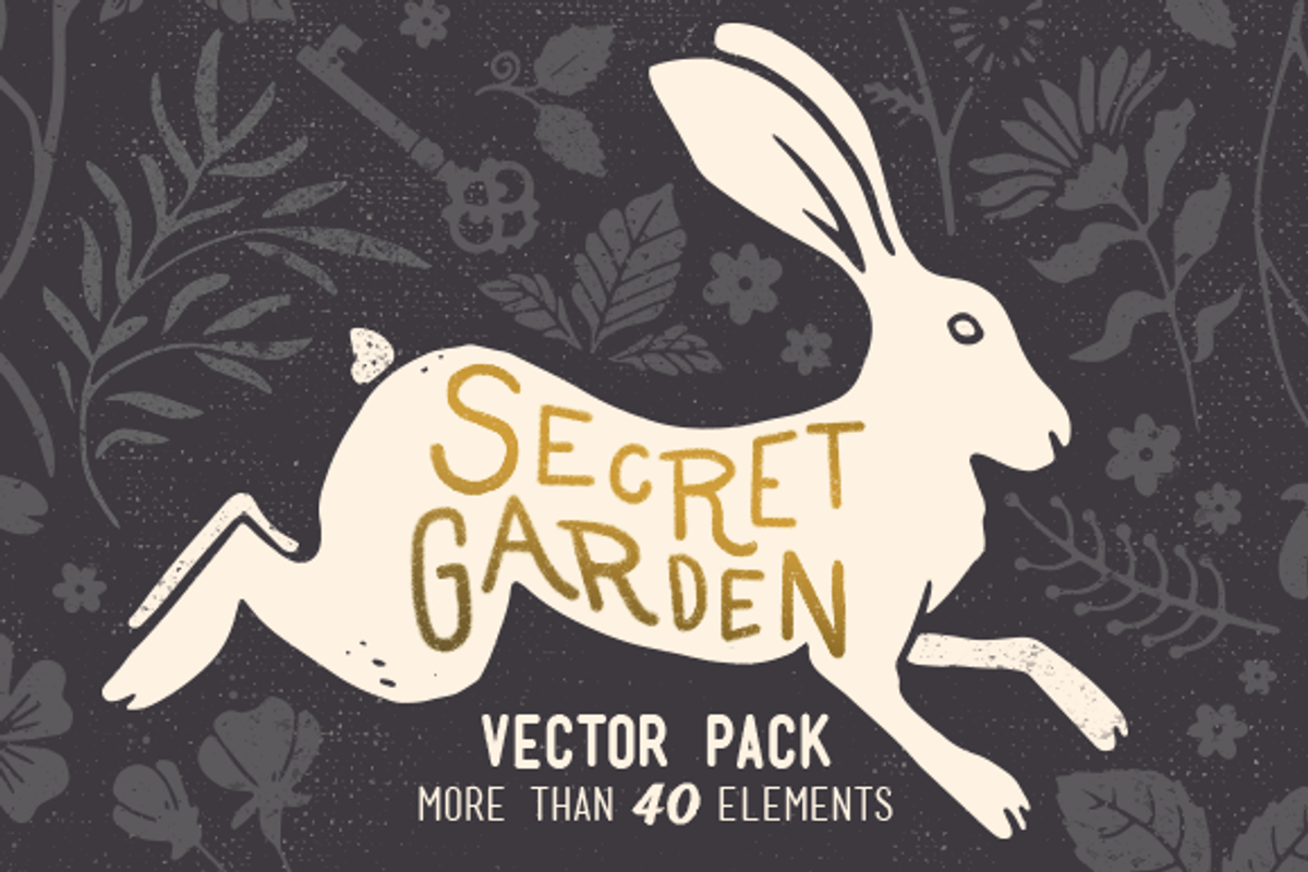 Secret Garden Vintage Vector Pack, an Illustration by Annie Sauvage (Photo 1 of 4)