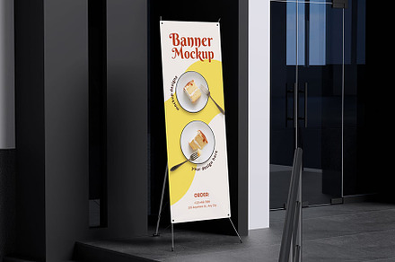 Stand Banner Mockup, an Advertising Mockup by SilverStudio77