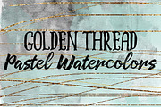 Golden Thread Pastel Watercolors, a Texture Graphic by M. by mprintly (Thumbnail 1 of 6)