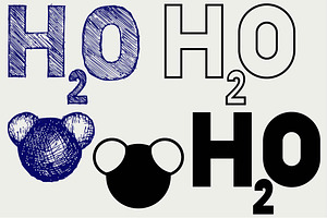 H2O Symbol SVG