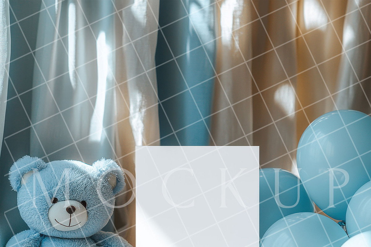 Boy baby shower invitation mockup PS, an Advertising Mockup by Blush Roses Print (Photo 6 of 8)