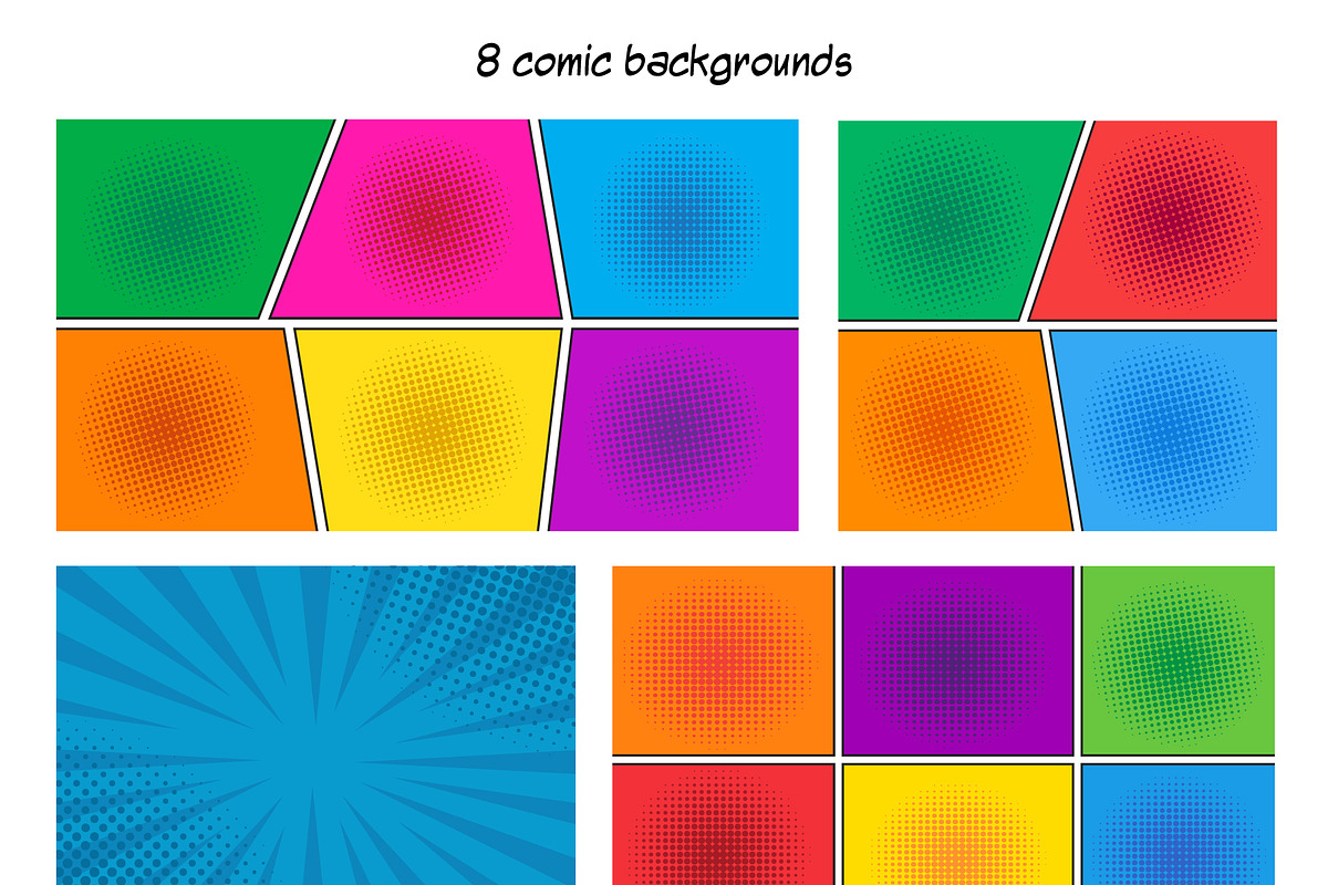 Big Comic Elements Set, a Texture Illustration by mejorana (Photo 4 of 5)