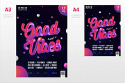 Good Vibes Party Flyer, a Flyer Template by NeonLeon (Thumbnail 4 of 4)