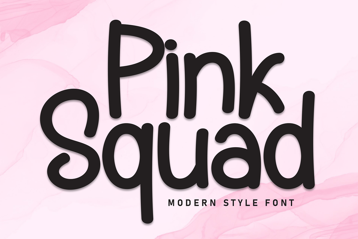 Pink Squad | Script Font, a Script Font by Scratchones (Photo 1 of 8)