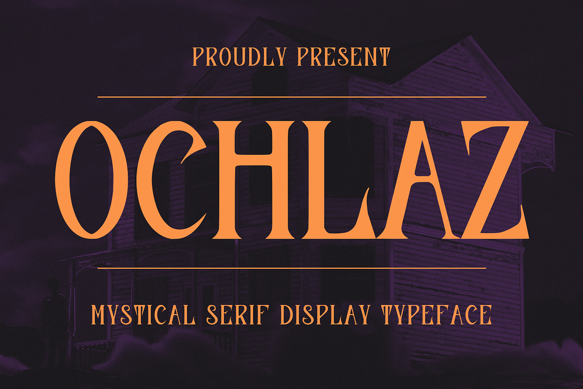 Ochlaz Mystical Serif Display Font, a Serif Font by Maulana Creative (Photo 1 of 7)