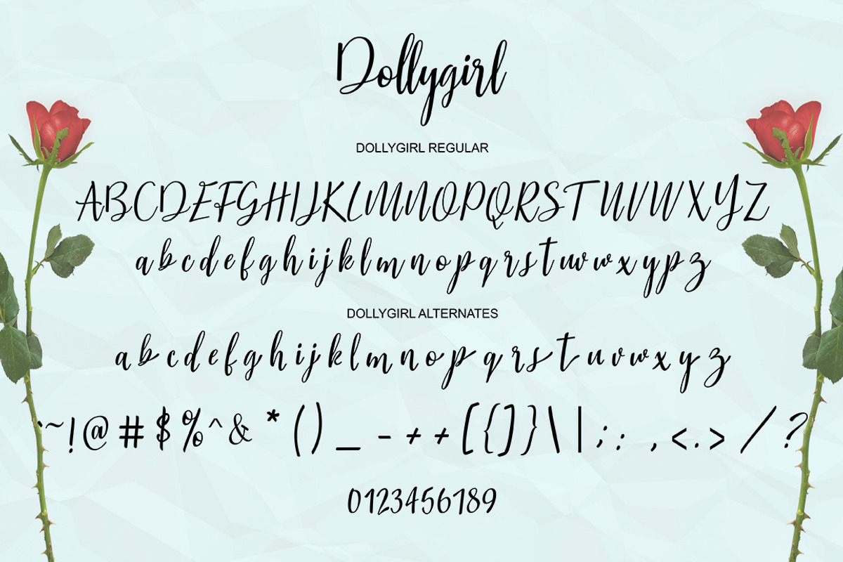 Dollygirl Script, a Script Font by Zane Studio (Photo 7 of 8)