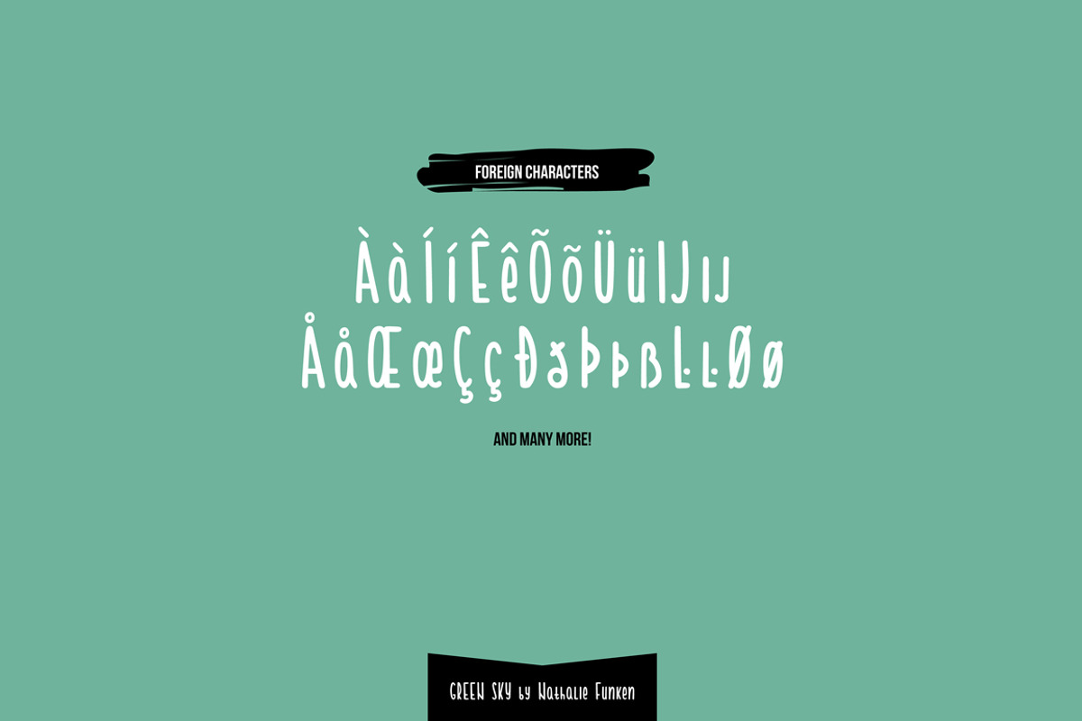 Green Sky, a Sans Serif Font by Nathalie Sinz (Photo 9 of 9)