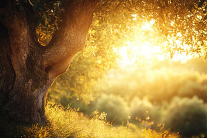 Sunlight filtering through leaves of, a Photo by Iftikhar Alam