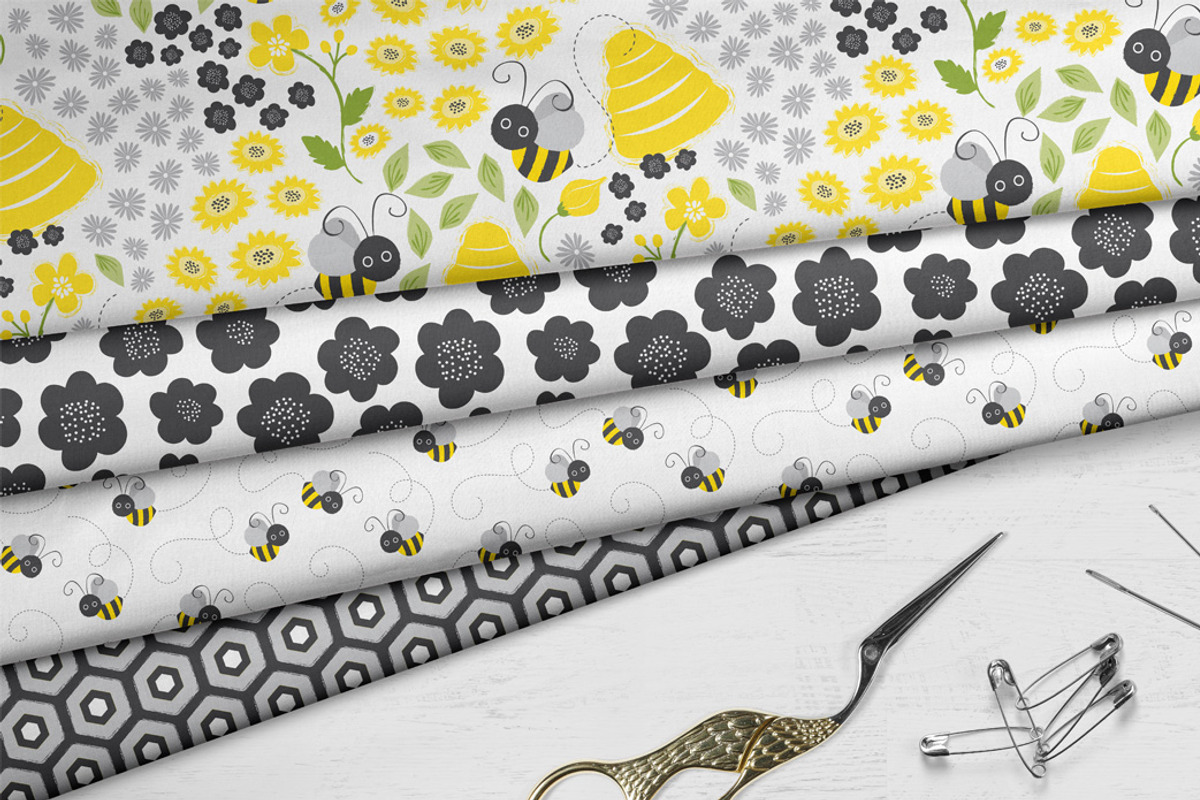 Busy Bees Baby Vector Patterns, a Pattern Graphic by Wild Twig Co (Photo 2 of 9)