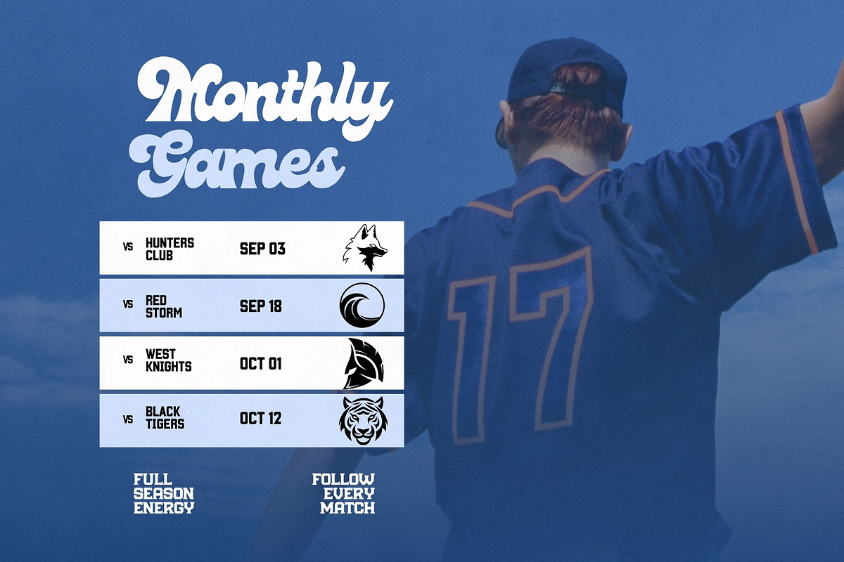 Baseball Font Bundle - 20 Fonts!, a Script Font by HipFonts (Photo 11 of 12)