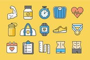 68 Funky Fitness Icons, an Icon by Flat Icons (Thumbnail 4 of 5)
