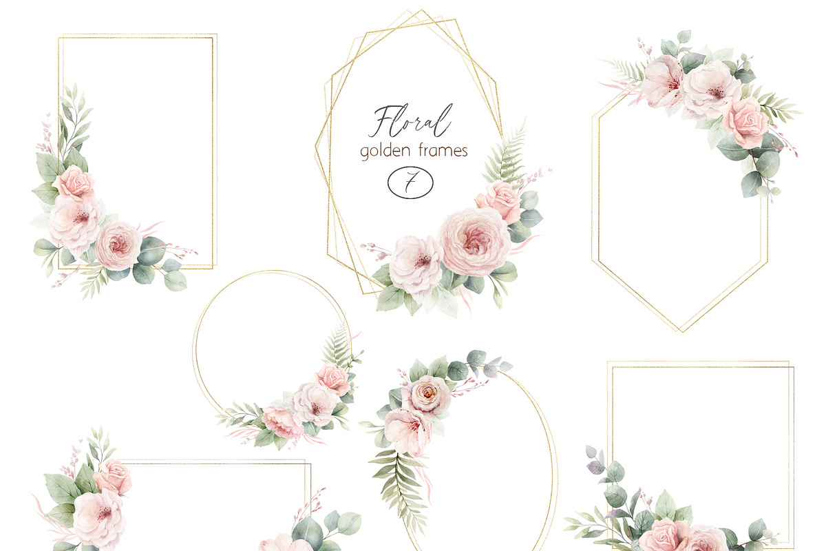 Dusty Pink & Green Watercolor, an Object Illustration by Elena Medvedeva (Photo 6 of 10)