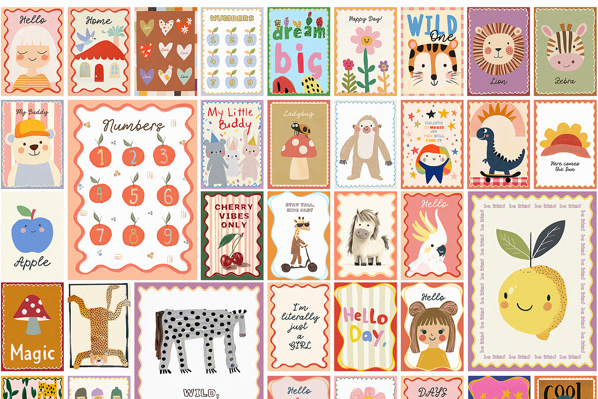 PLAYFUL PRINTS - Whimsical Posters, a Background Graphic by Purple (Photo 11 of 11)