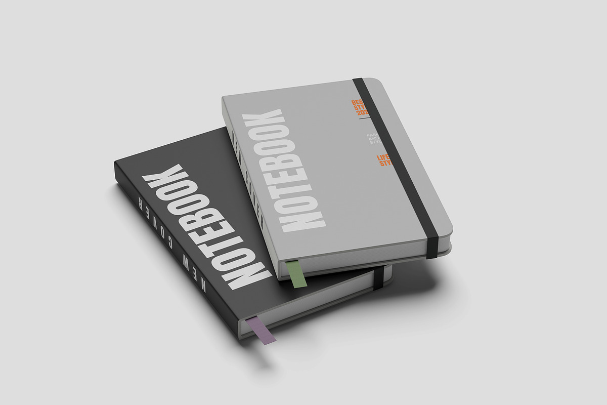 Notebook Mockup, a Books & Magazine Mockup by Getdesign (Photo 4 of 5)