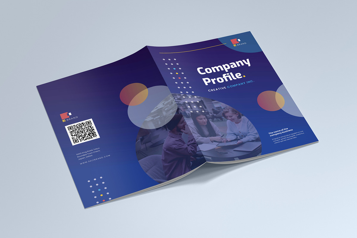 Company Profile Dark Blue Color, a Print Template by UICreative (Photo 3 of 4)