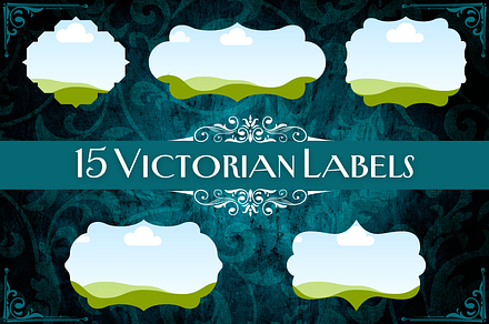 Victorian Labels Canva Frames, a Shape Add-On by Creative Digital Template